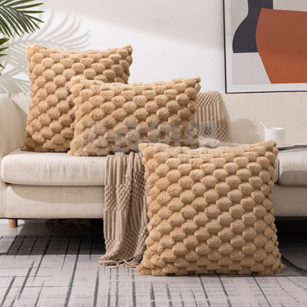 Soft Weave 3D Cushion Cover – Cozy Elegance for Your Home