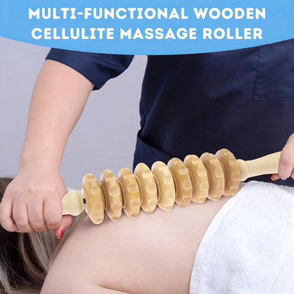 Massage Roller for Fascia Made of Wood
