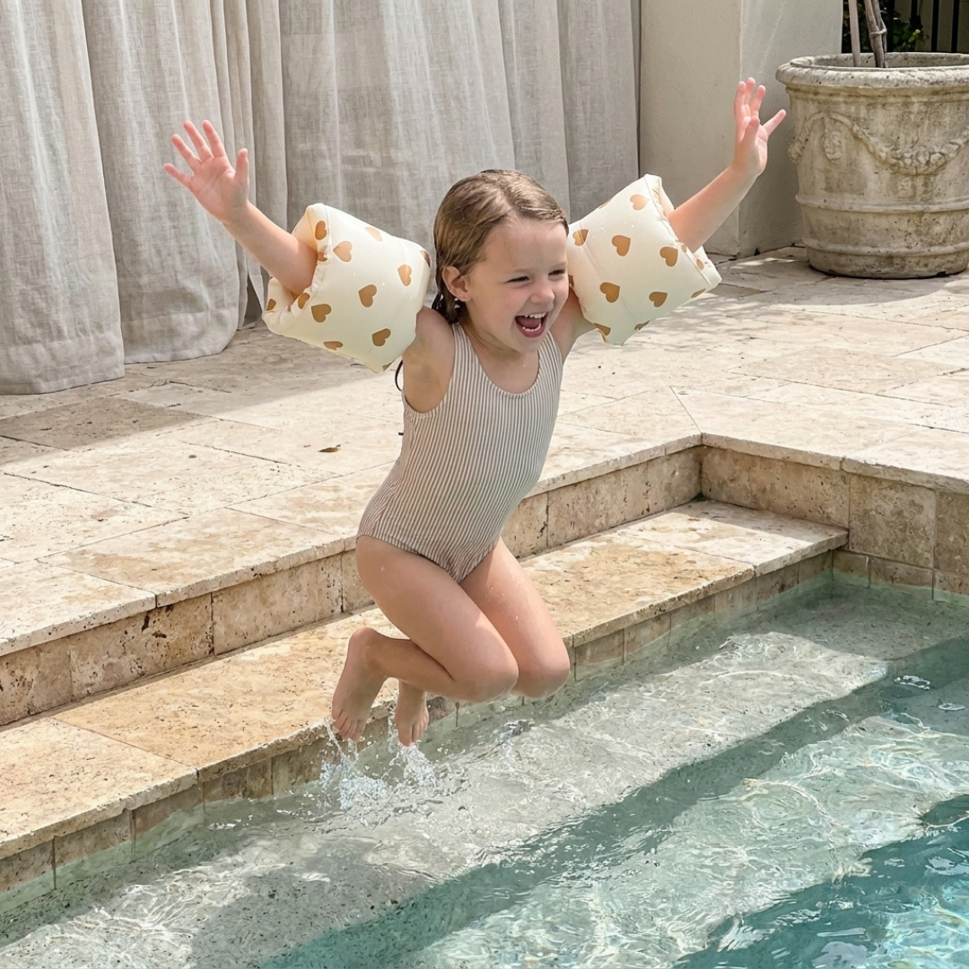 Children's Arm Floaties in Coral Color