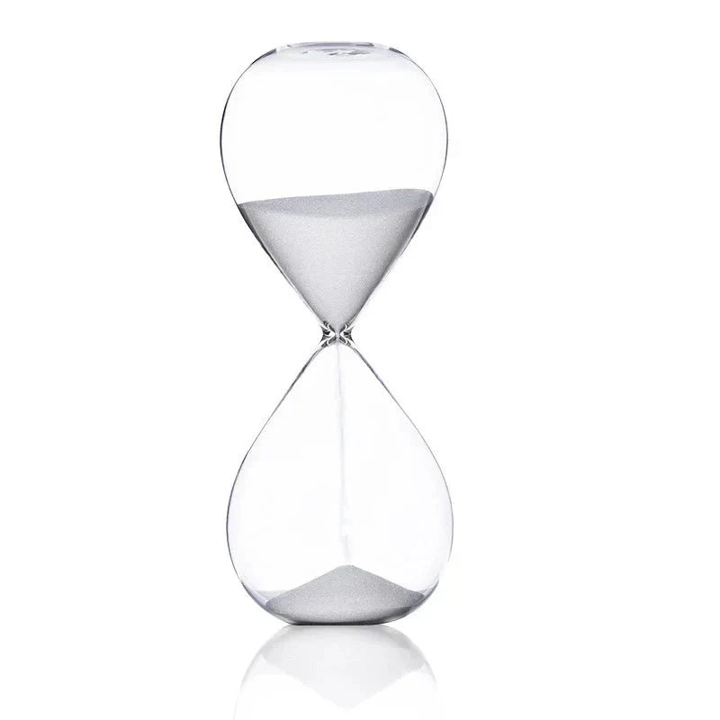 Chic Glass Sand Timer with Customizable Time Options