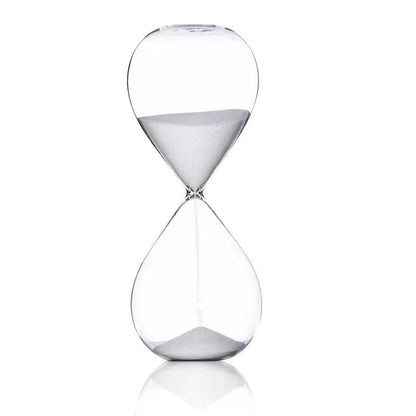 Chic Glass Sand Timer with Customizable Time Options