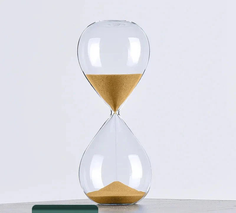 Chic Glass Sand Timer with Customizable Time Options