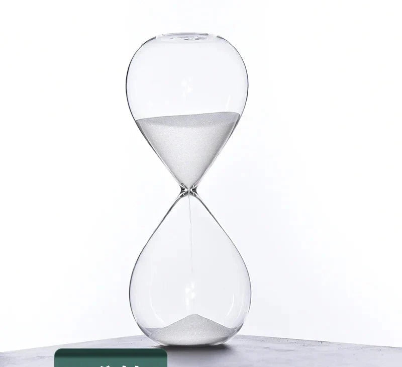 Chic Glass Sand Timer with Customizable Time Options