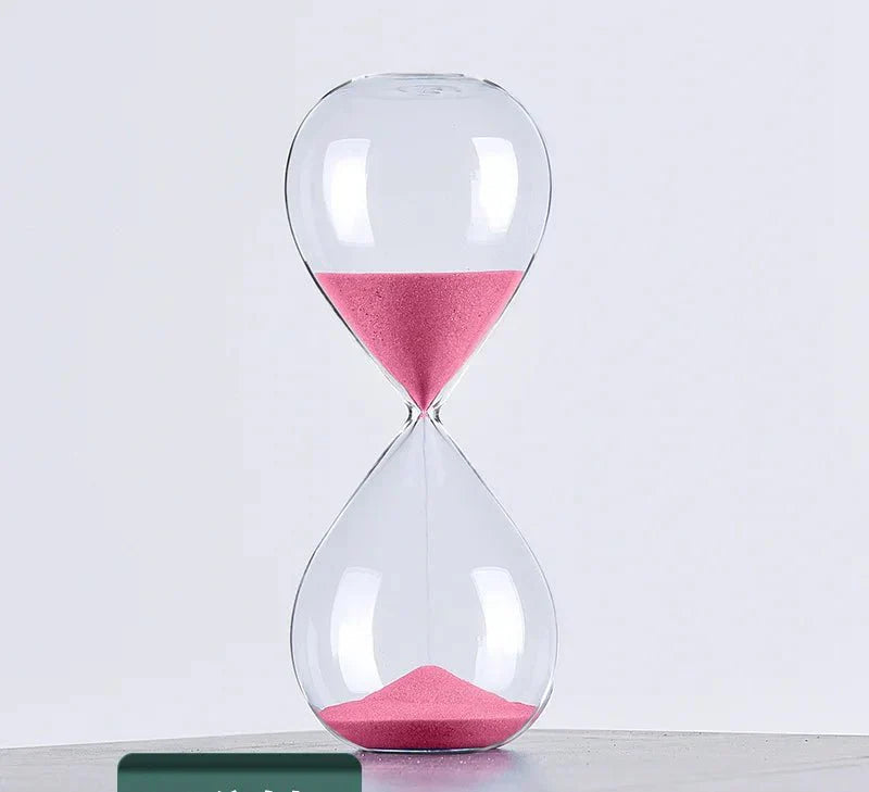 Chic Glass Sand Timer with Customizable Time Options