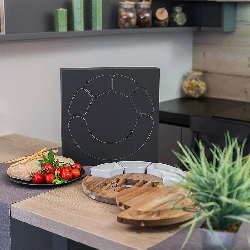 Elegant Entertaining Platter Set with Cheese Board & Tools