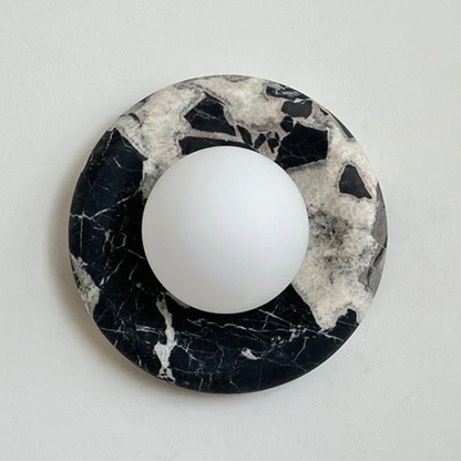 Chic LED Wall Sconce with Marble Accent - Stylish Lighting