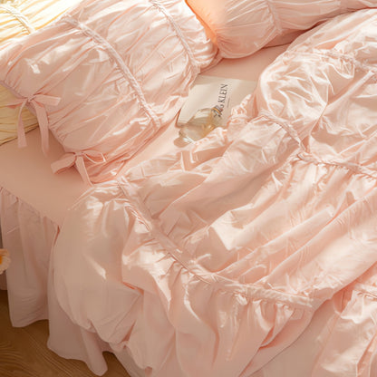 Charming Lace Bedding Collection – 4-Piece Set for Dreamy Bedrooms