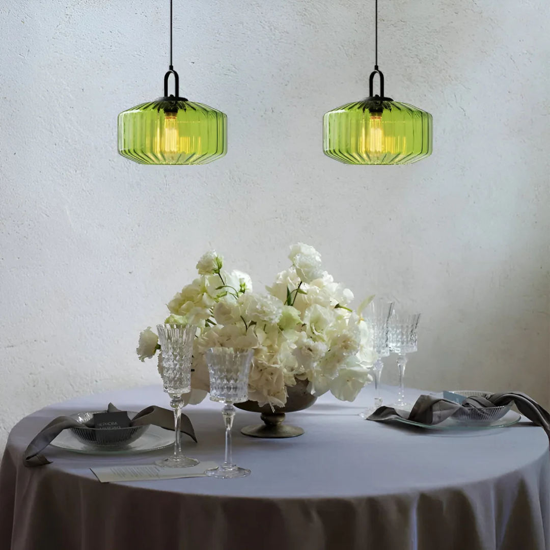Vintage-Inspired Glass Hanging Light Fixture