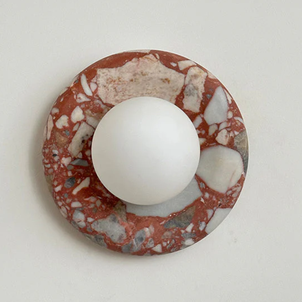 Chic LED Wall Sconce with Marble Accent - Stylish Lighting