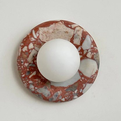 Chic LED Wall Sconce with Marble Accent - Stylish Lighting