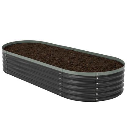 Oval Galvanized Raised Garden Bed - 5ft for Herbs and Vegetables