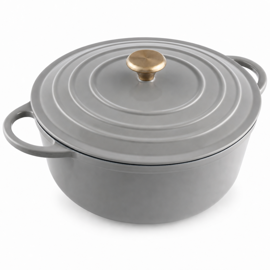 Enameled Cast Iron Dutch Oven with Lid – 6.4 Quart for Baking