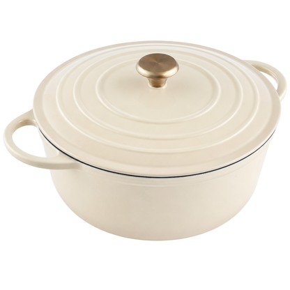 Enameled Cast Iron Dutch Oven with Lid – 6.4 Quart for Baking