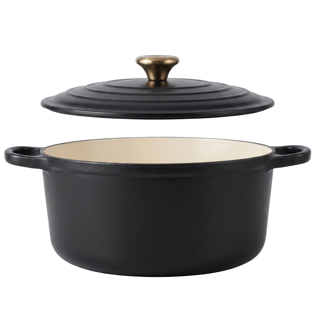 Enameled Cast Iron Dutch Oven with Lid – 6.4 Quart for Baking