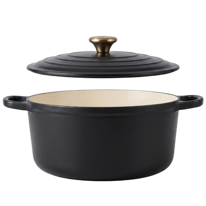 Enameled Cast Iron Dutch Oven with Lid – 6.4 Quart for Baking