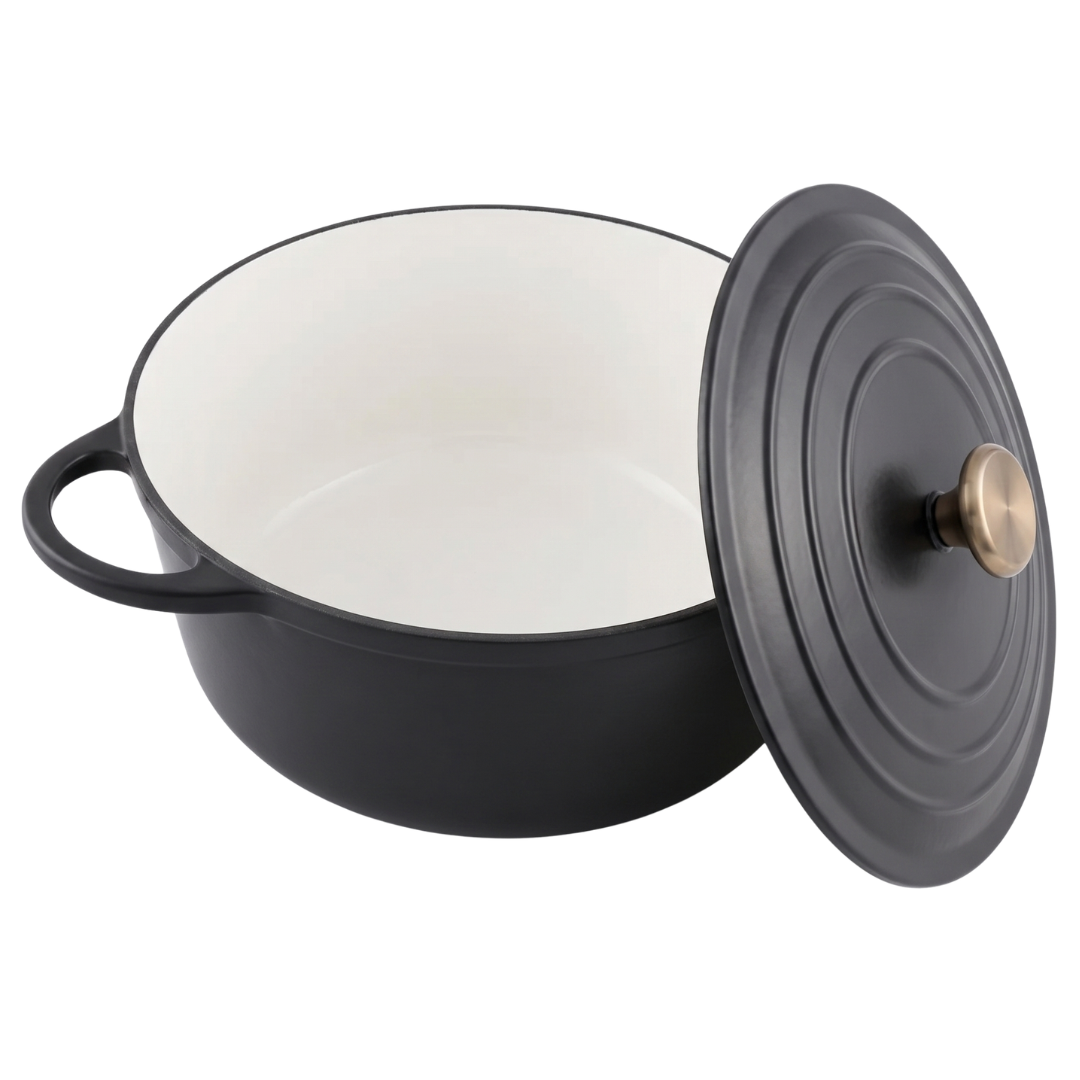 Enameled Cast Iron Dutch Oven with Lid – 6.4 Quart for Baking