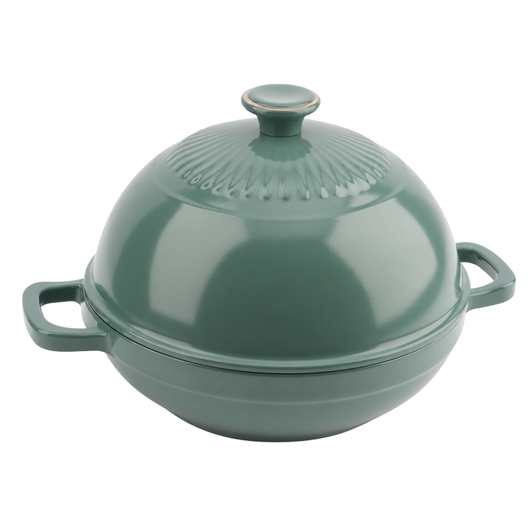 Enameled Cast Iron Bread Baker with Dome Lid – 6 Quart Capacity