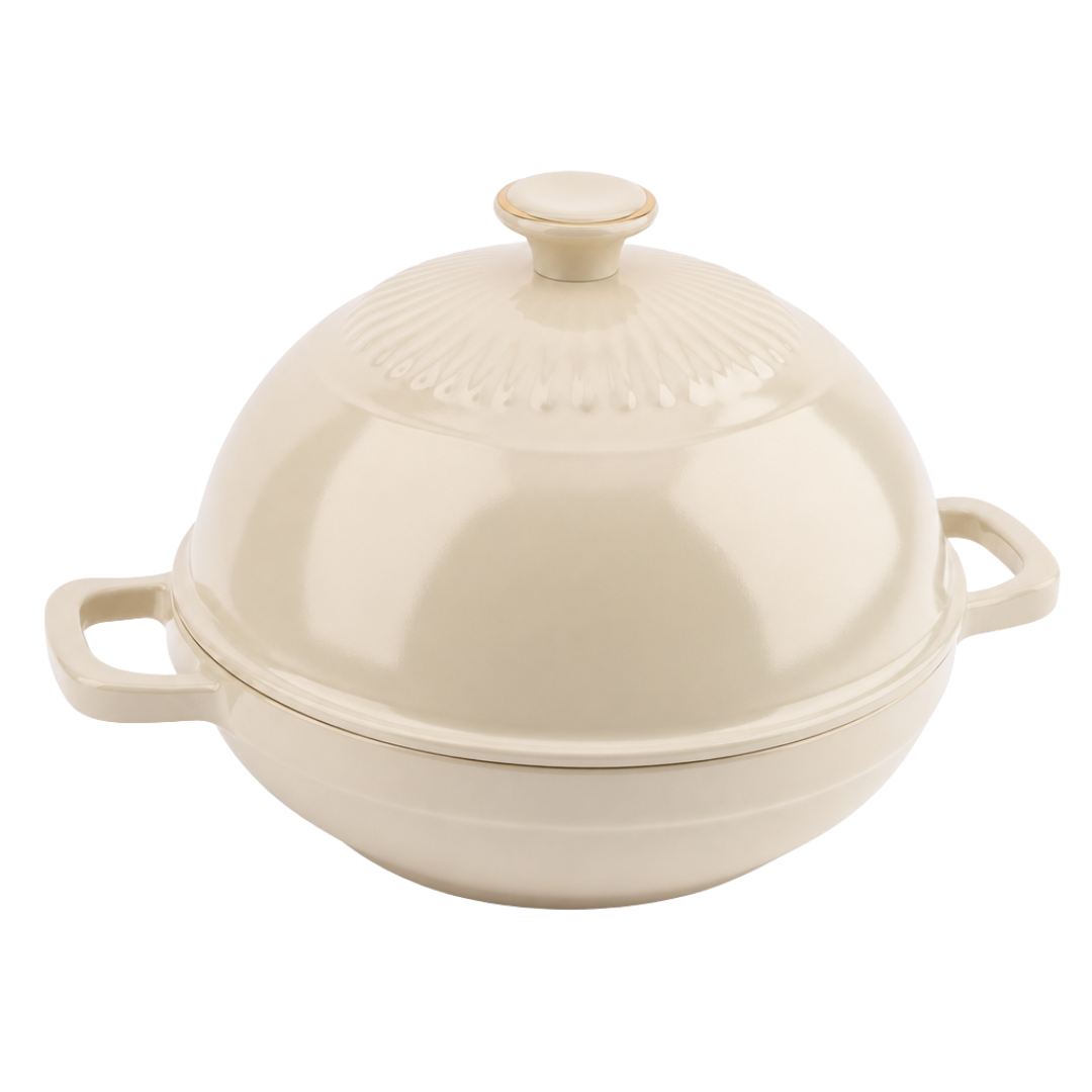 Enameled Cast Iron Bread Baker with Dome Lid – 6 Quart Capacity