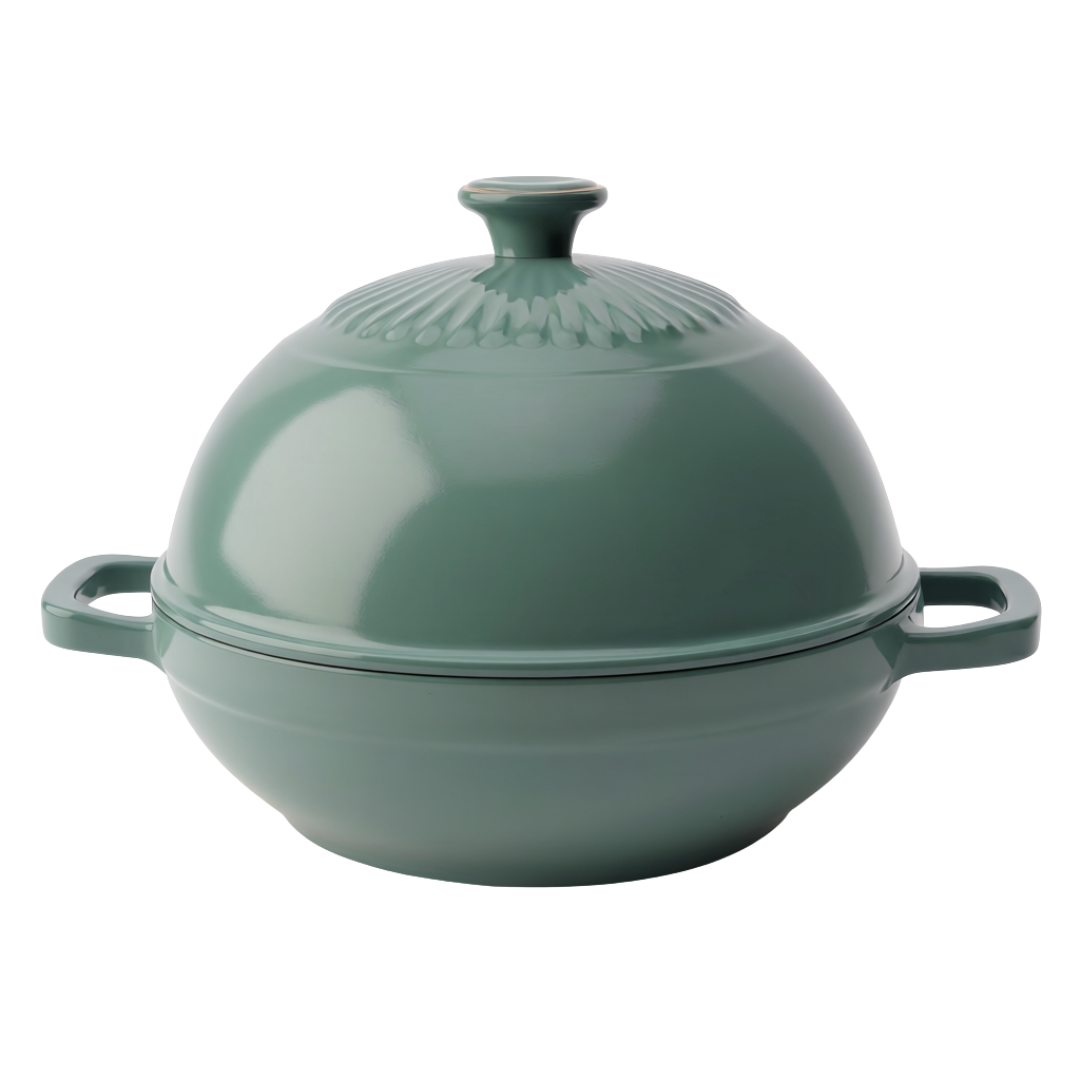 Enameled Cast Iron Bread Baker with Dome Lid – 6 Quart Capacity