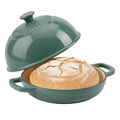 Enameled Cast Iron Bread Baker with Dome Lid – 6 Quart Capacity