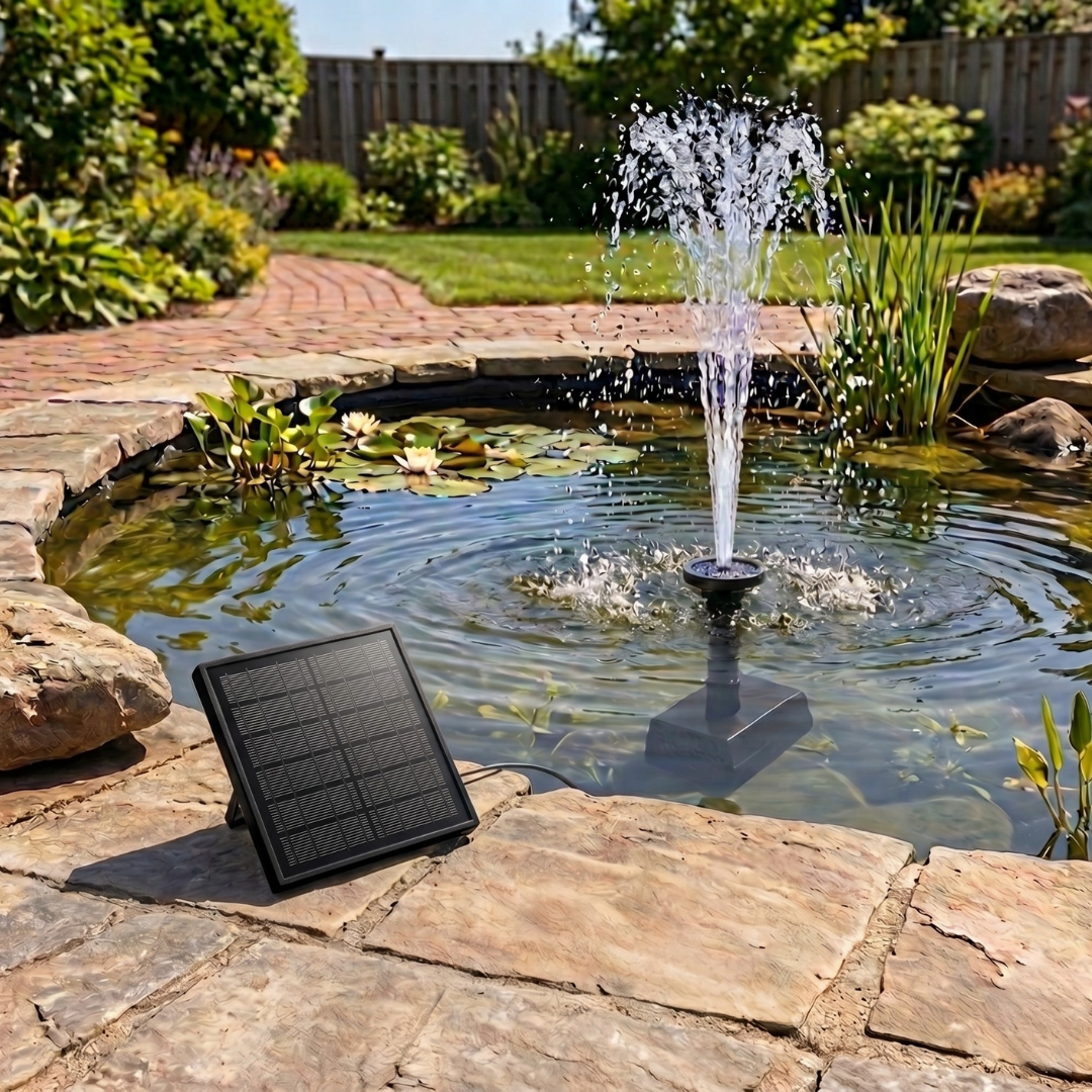Fountain Pump Kit for Solar Bird Bath with 5 Nozzles and 4ft Hose