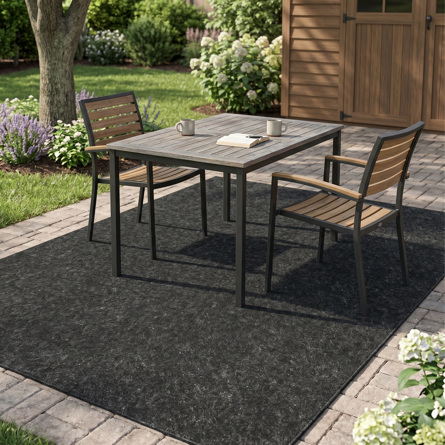 Patio Mat for Ground Covering - 6 x 4 ft Shed Floor Protector Felt