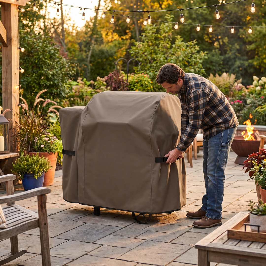 Water-Resistant Cover for Outdoor BBQ Grills – 600D Pellet Smoker