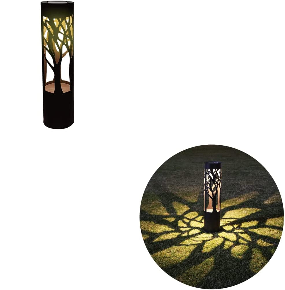 Sleek Solar-Powered Garden Path Light with Warm Glow