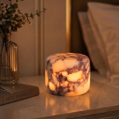 Elegant Marble LED Lamp with USB-C Charging & Custom Brightness