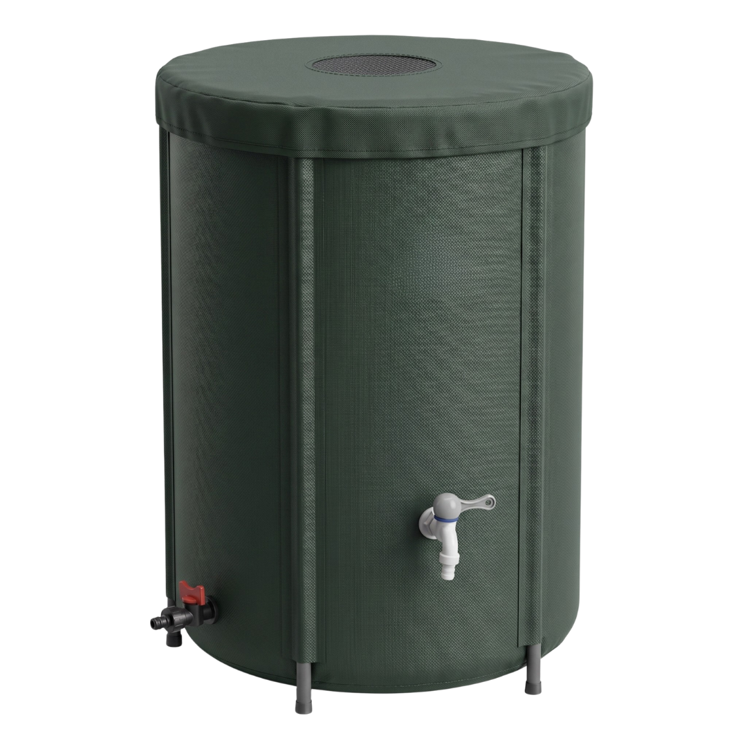 Collapsible Rain Barrel for Garden Water Collection – 65 Gallon Capacity