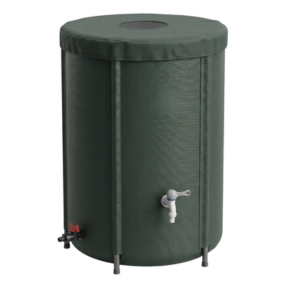 Collapsible Rain Barrel for Garden Water Collection – 65 Gallon Capacity