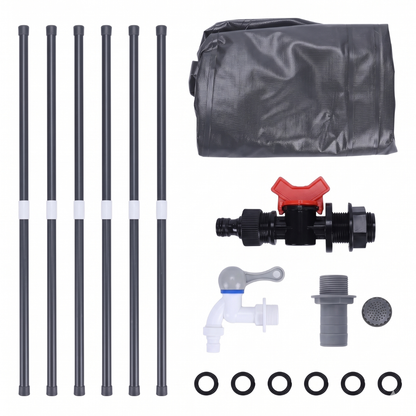 Collapsible Rain Barrel for Garden Water Collection – 65 Gallon Capacity