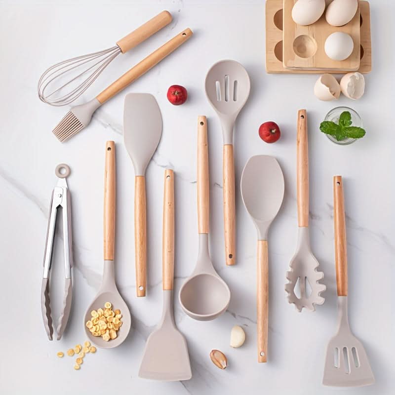 12-Piece Premium Silicone Kitchen Tools Collection