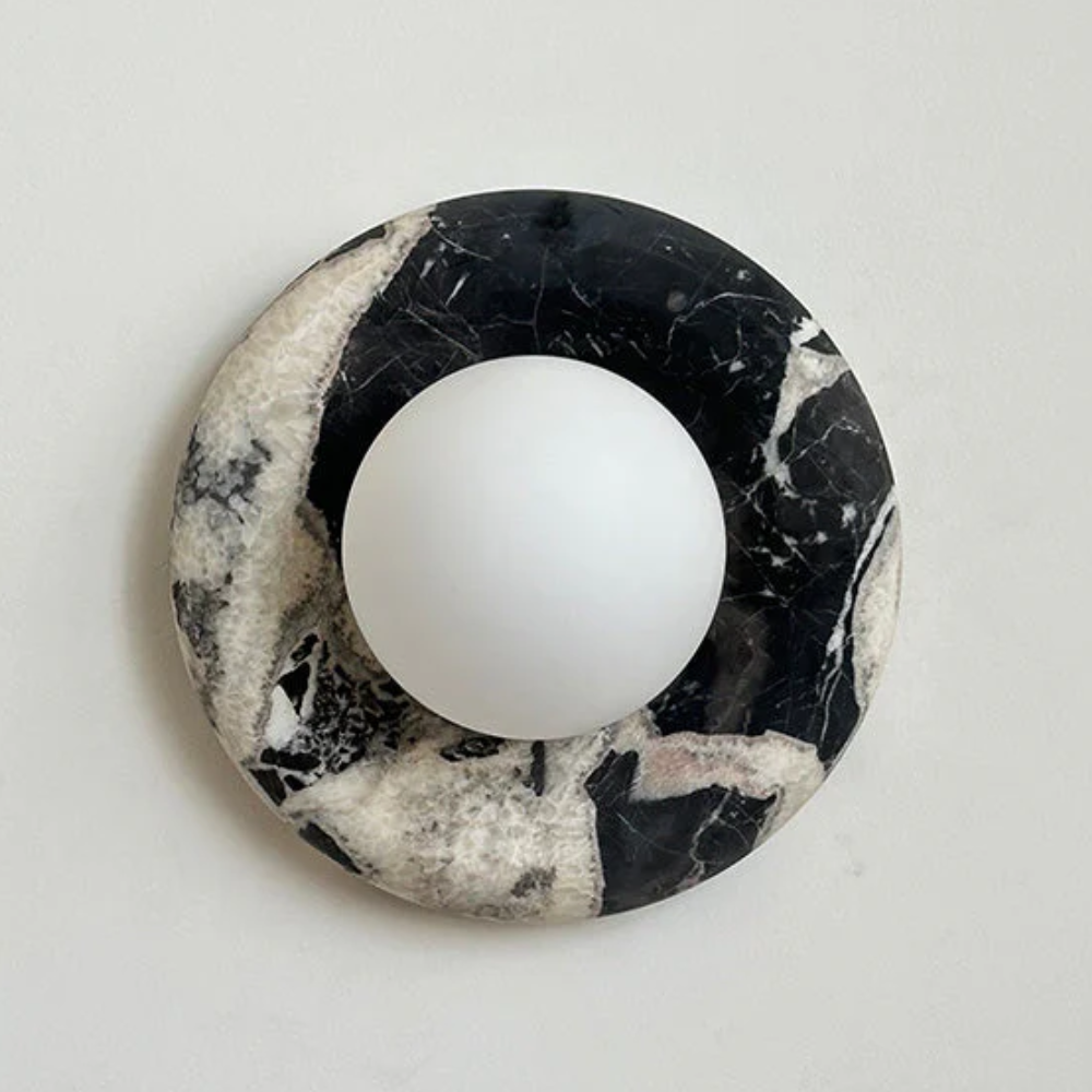 Chic LED Wall Sconce with Marble Accent - Stylish Lighting