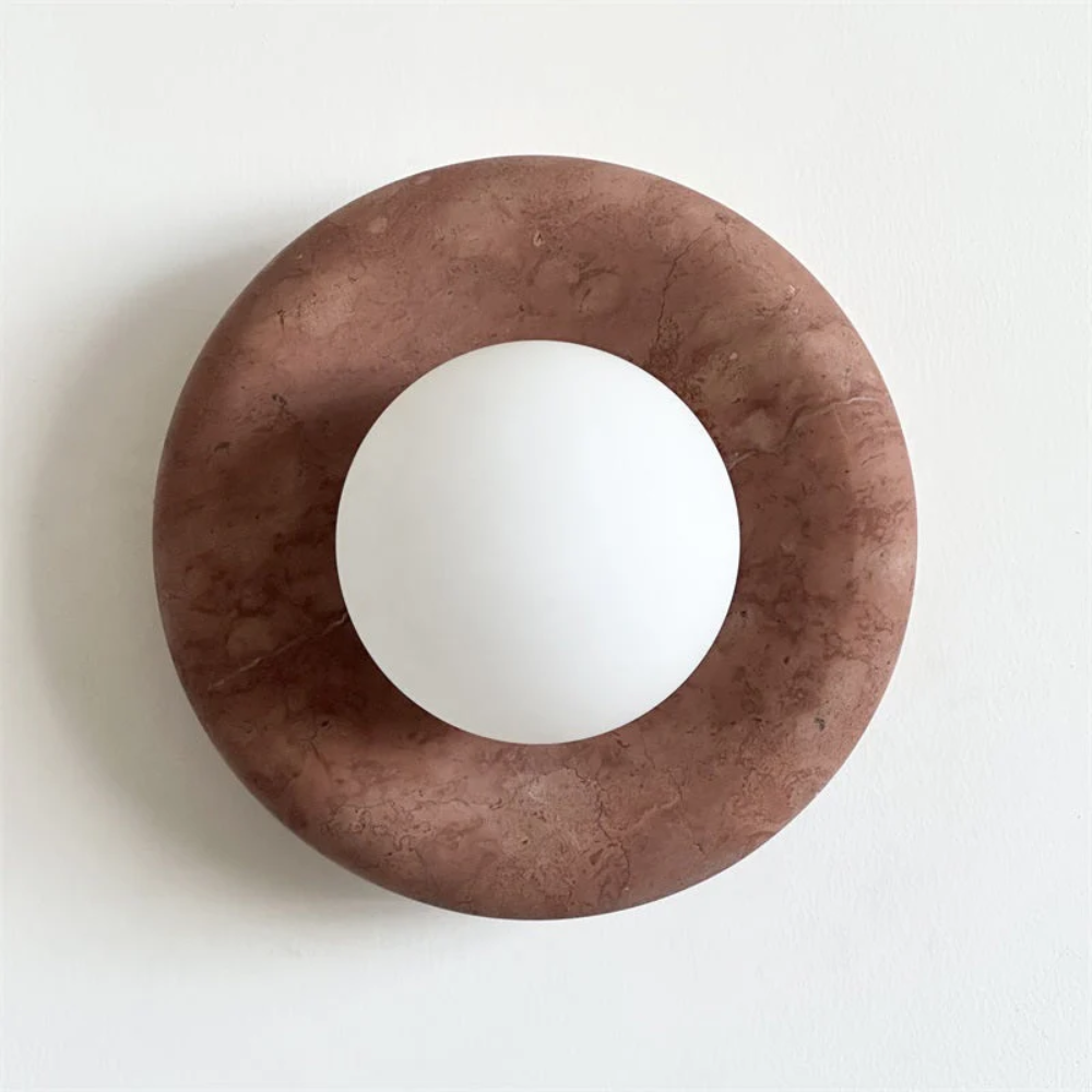Chic LED Wall Sconce with Marble Accent - Stylish Lighting