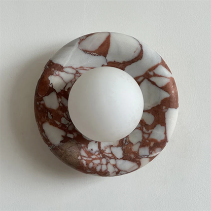 Chic LED Wall Sconce with Marble Accent - Stylish Lighting