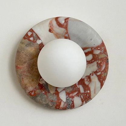 Chic LED Wall Sconce with Marble Accent - Stylish Lighting