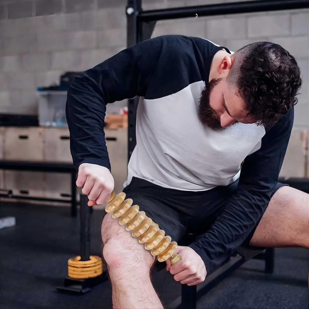 Massage Roller for Fascia Made of Wood