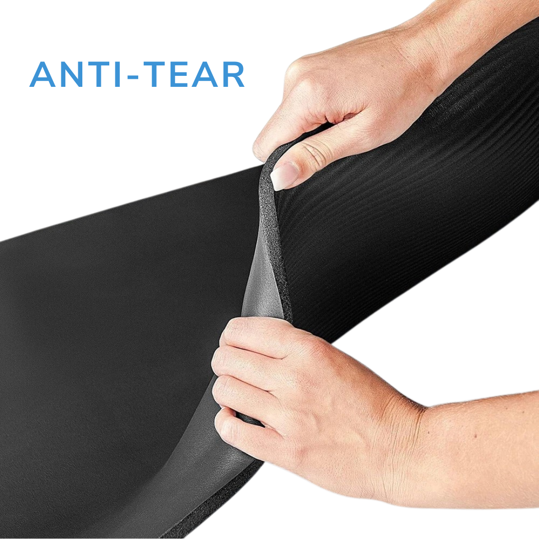 Thick Exercise Mat with Strap – Non-Slip Yoga Surface