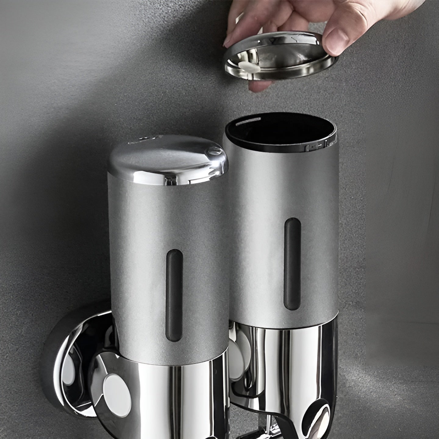 Sleek Marble-Style Wall Soap Dispenser for Effortless Use