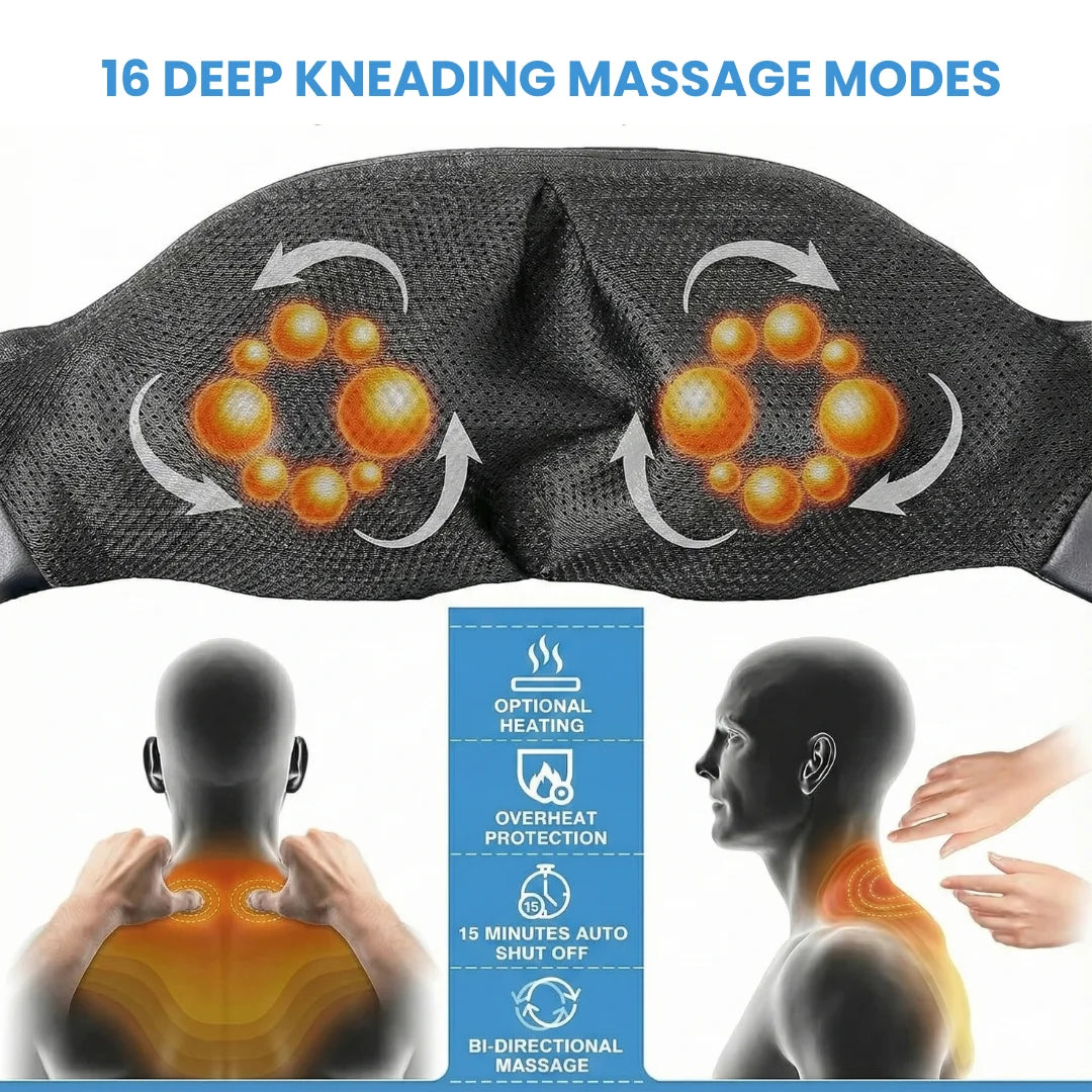 Massage Device for Neck, Shoulders, and Back Relief