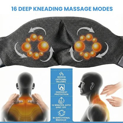 Massage Device for Neck, Shoulders, and Back Relief