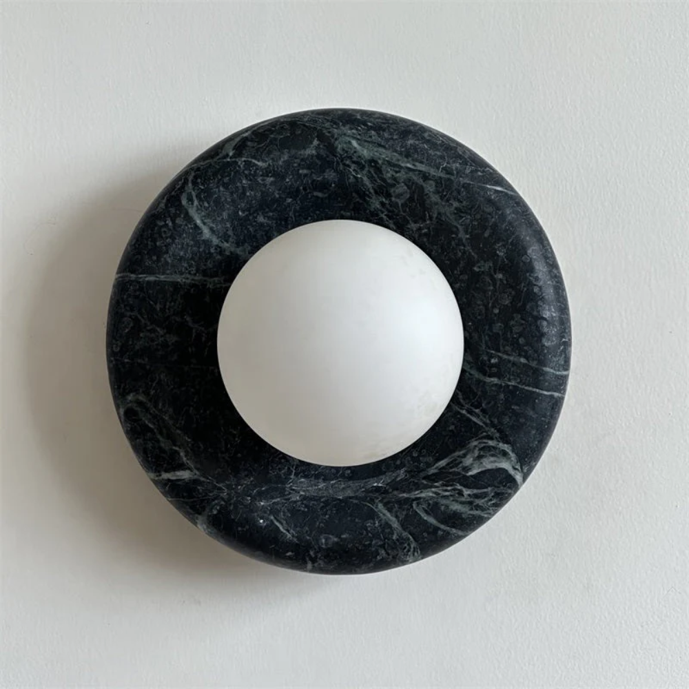 Chic LED Wall Sconce with Marble Accent - Stylish Lighting