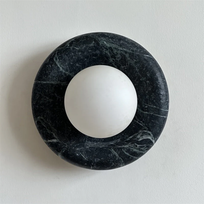 Chic LED Wall Sconce with Marble Accent - Stylish Lighting