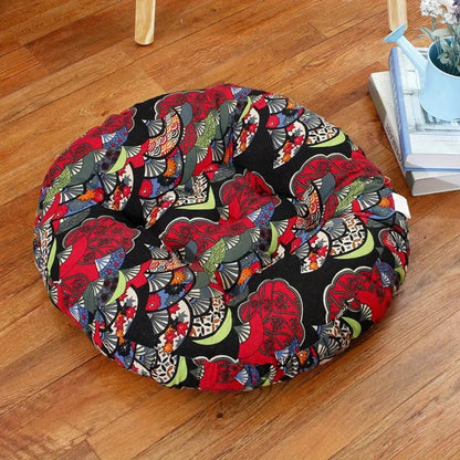 Vibrant Round Cotton Floor Seat Cushion for Cozy Living