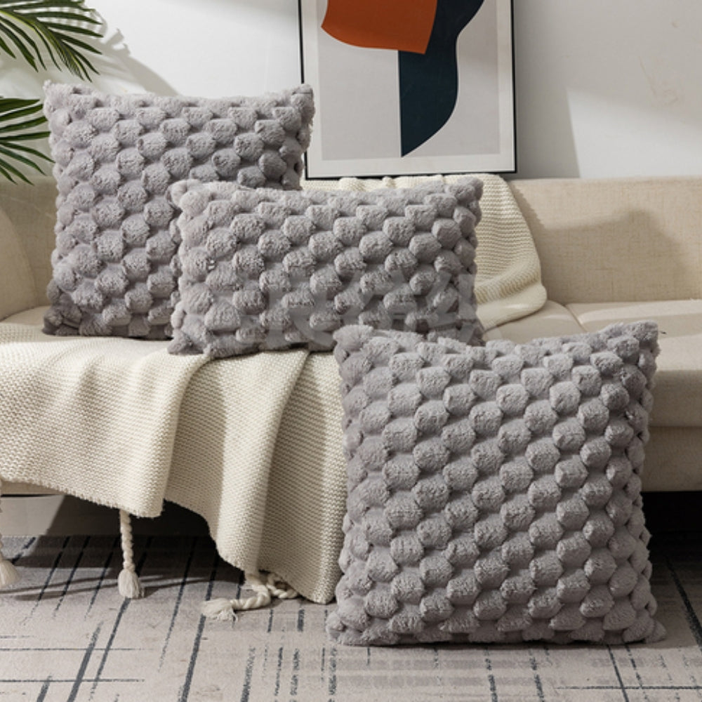 Soft Weave 3D Cushion Cover – Cozy Elegance for Your Home