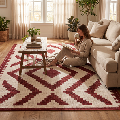 Water-Resistant Reversible Rug for Outdoor Use – 6x9 ft for Patio, Deck, RV