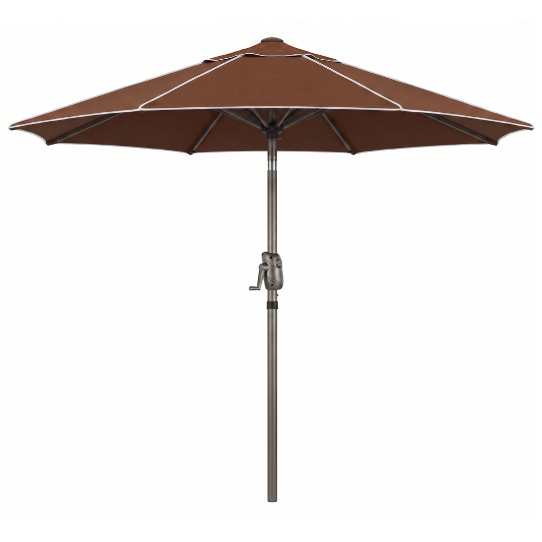 Tilt Crank Market Umbrella for Patio - 7.5 ft with 8-Rib Structure