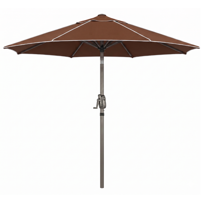 Tilt Crank Market Umbrella for Patio - 7.5 ft with 8-Rib Structure