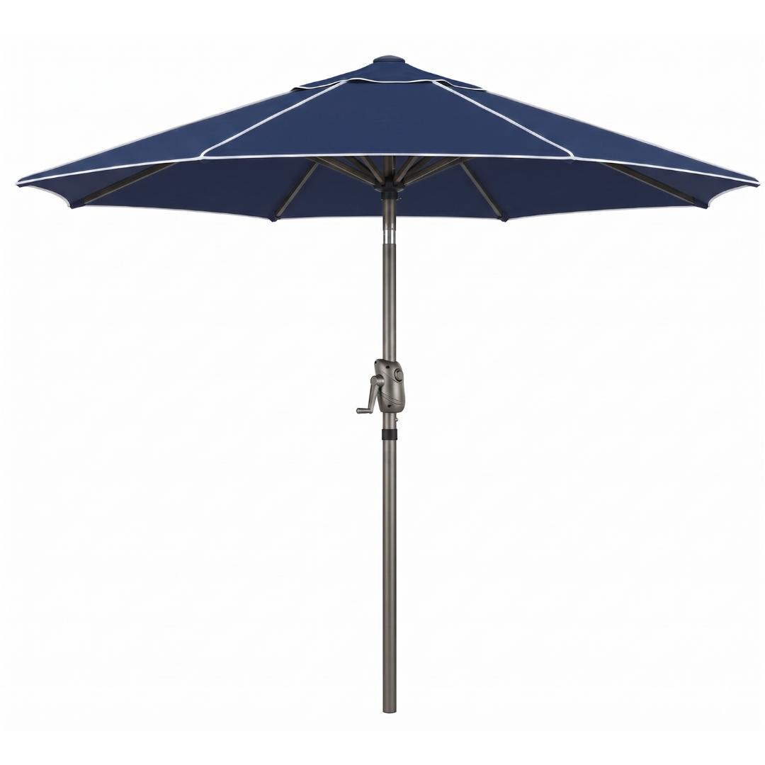 Tilt Crank Market Umbrella for Patio - 7.5 ft with 8-Rib Structure
